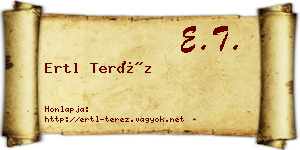 Ertl Teréz névjegykártya