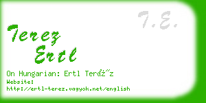 terez ertl business card